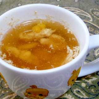 マイカップでレンジで簡単チキンコンソメスープ